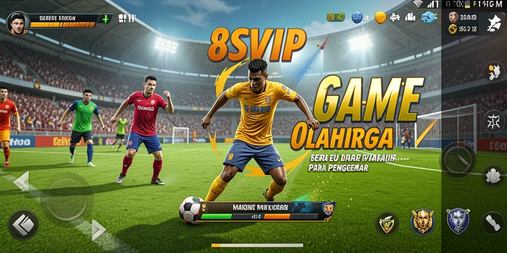 Tampilan gameplay seru dalam aplikasi 8SVIP yang menunjukkan aksi olahraga.