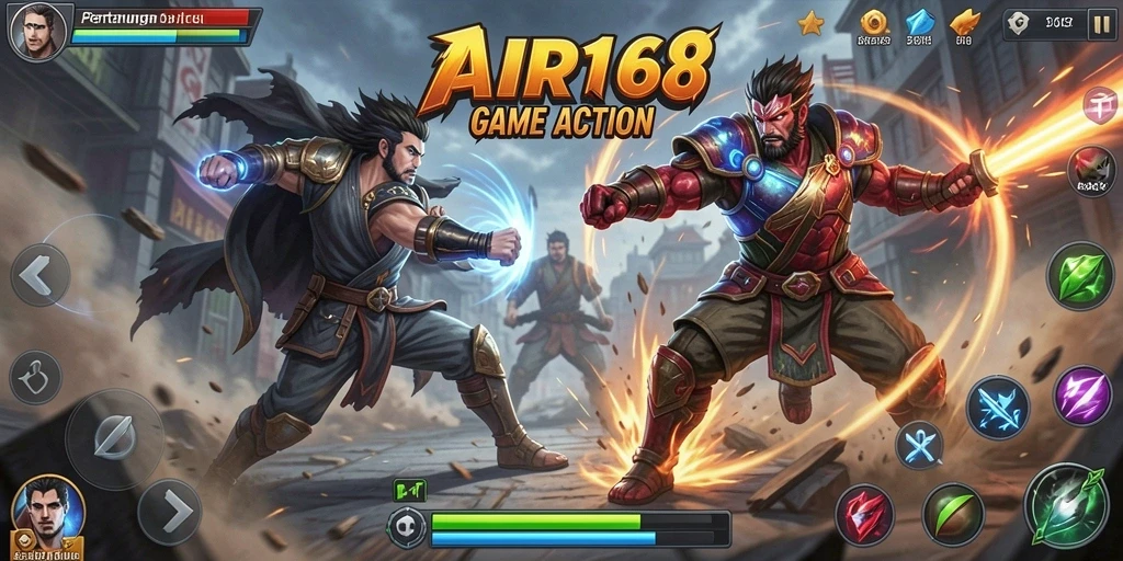 Tampilan gameplay AIR168 yang mendebarkan dan penuh aksi.