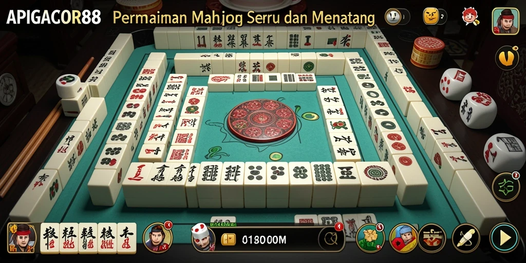 Screenshot gameplay APIGACOR88 menampilkan suasana bermain Mahjong yang menyenangkan.