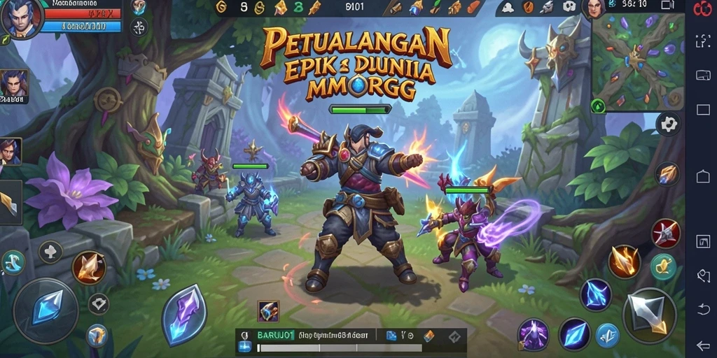 Tampilan gameplay epik dari BARU01 dengan pertempuran mendebarkan.