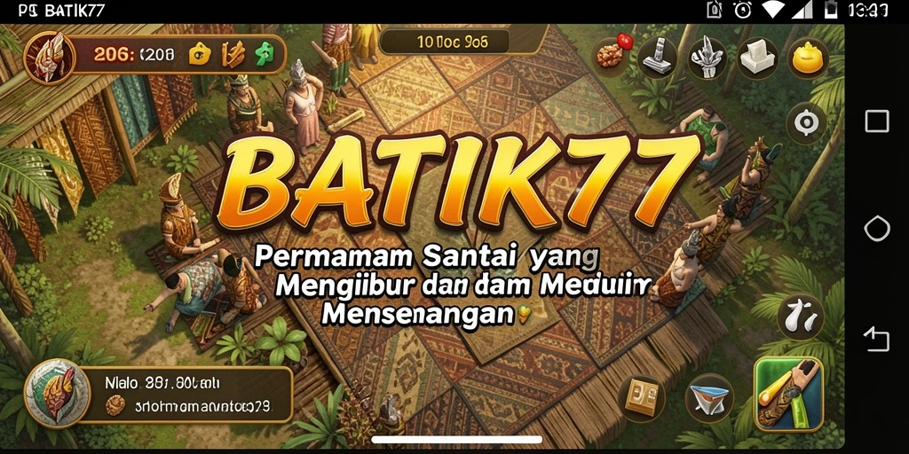 Screenshot utama BATIK77 menampilkan gameplay santai yang menarik.