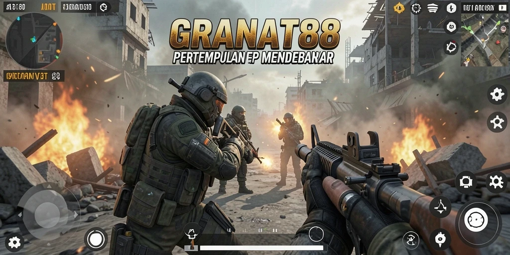 Tangkapan layar menampilkan aksi pertempuran mendebarkan dalam game FPS.
