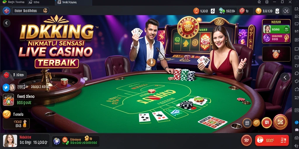 Tampilan gameplay Live Casino yang seru di IDRKING.
