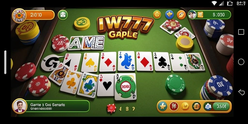 Tampilan gameplay Gaple yang seru dan interaktif di IW777.
