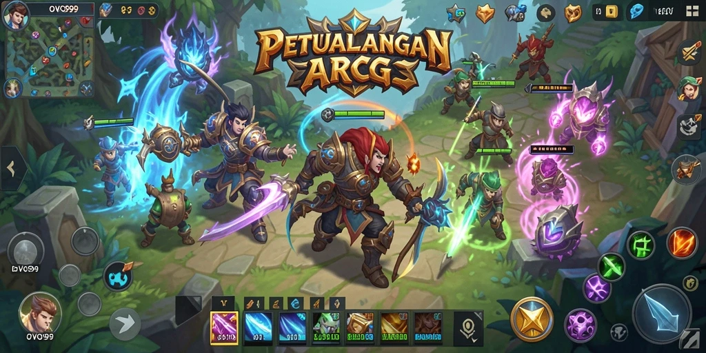 Screenshot gameplay OVO99 menampilkan aksi seru petualangan ARPG.