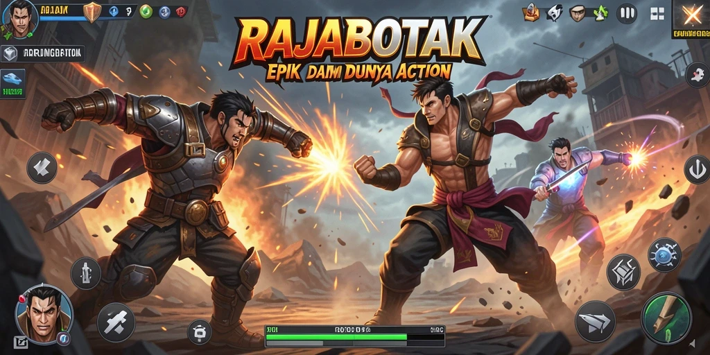 Menampilkan pertarungan seru dalam RAJABOTAK dengan grafis yang memukau.