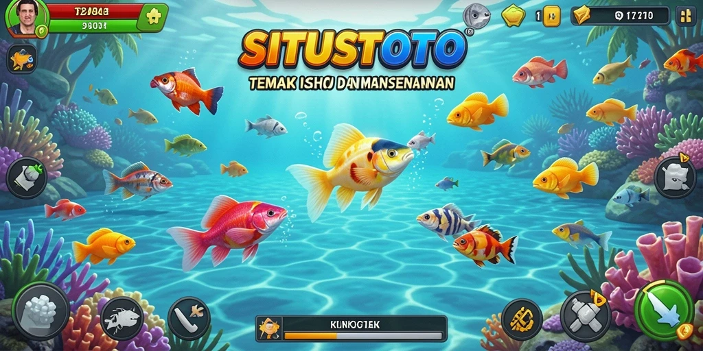 Tampilan gameplay seru di SITUSTOTO menembak ikan.