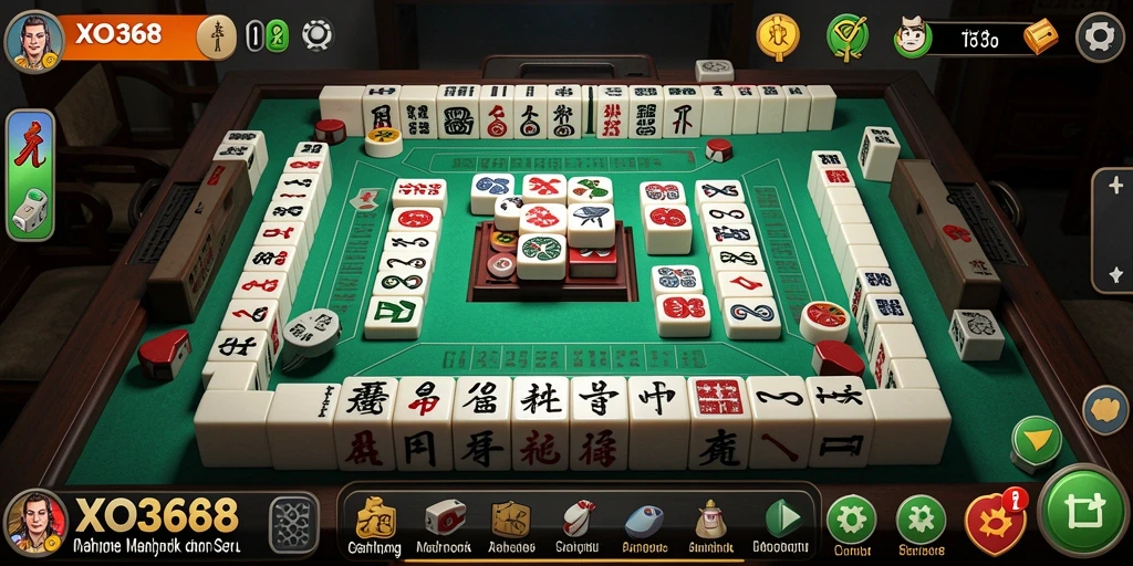 Tampilan gameplay XO368 yang menarik dan seru dalam permainan Mahjong.